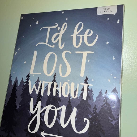 Watercolor Print I’D BE LOST WITHOUT YOU USA Made - Picture 3 of 6